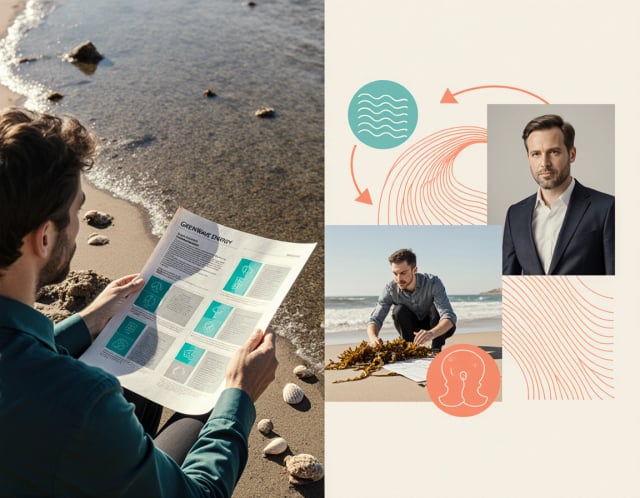 GreenWave Energy - Approach illustration showing sustainable energy innovation