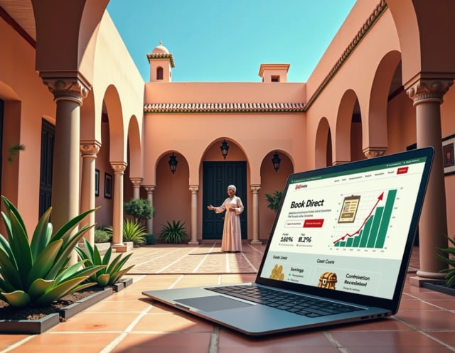 Riad Dar Sido - Impact illustration showing business transformation and cost savings